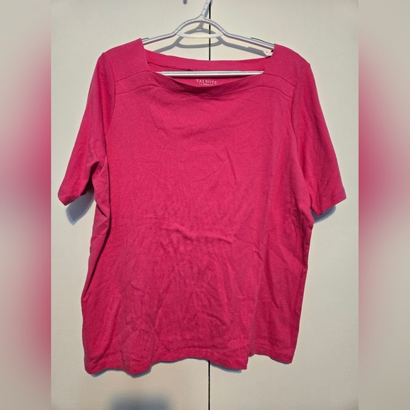Talbots Fuchsia Short Sleeve Tee - Picture 1 of 5